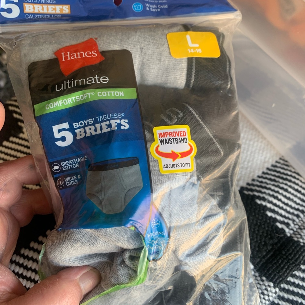 Hanes Ultimate Boys' Tagless Briefs - Gray